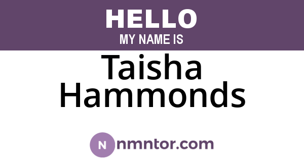 Taisha Hammonds