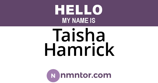 Taisha Hamrick