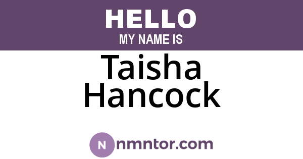 Taisha Hancock