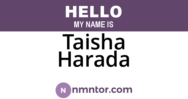 Taisha Harada