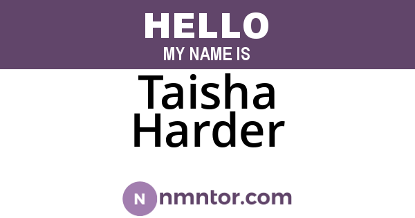 Taisha Harder