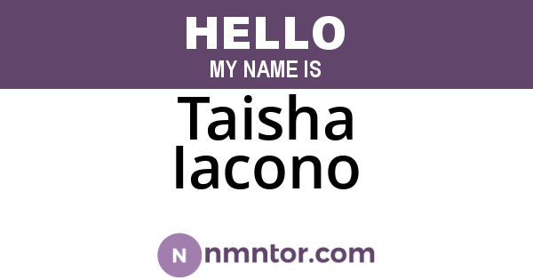 Taisha Iacono