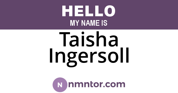 Taisha Ingersoll