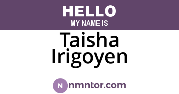 Taisha Irigoyen