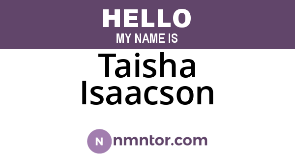 Taisha Isaacson