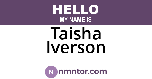 Taisha Iverson