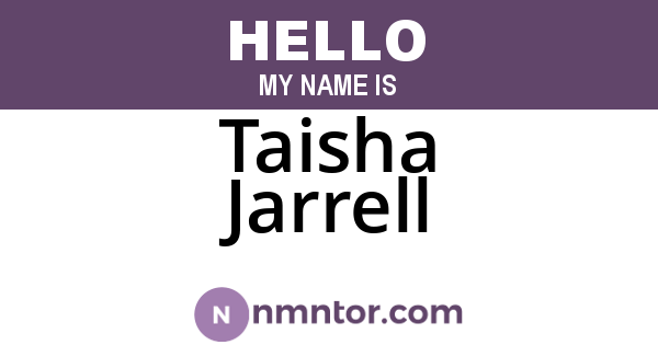Taisha Jarrell