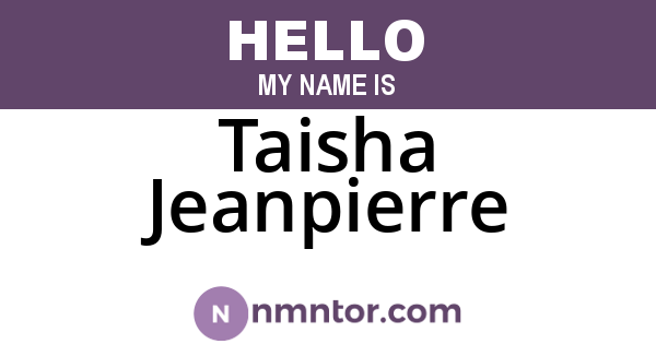 Taisha Jeanpierre