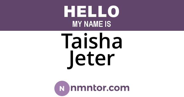 Taisha Jeter