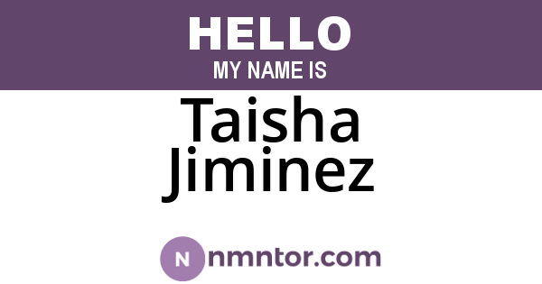 Taisha Jiminez