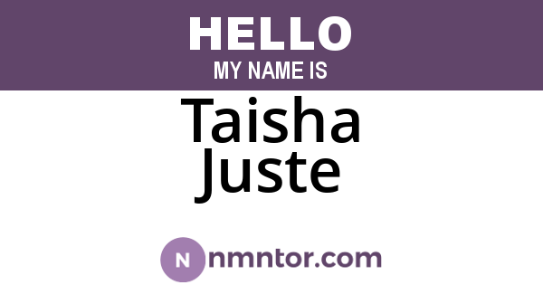 Taisha Juste