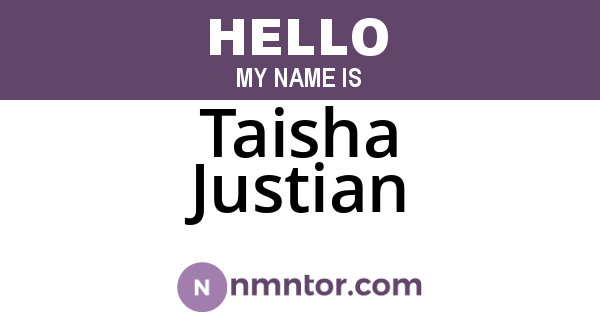 Taisha Justian
