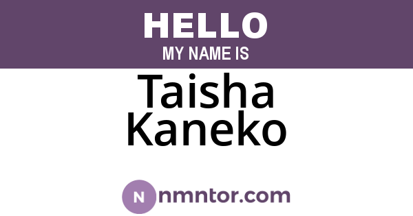 Taisha Kaneko