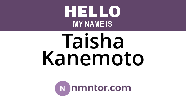Taisha Kanemoto