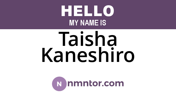 Taisha Kaneshiro