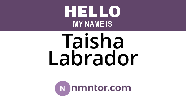 Taisha Labrador