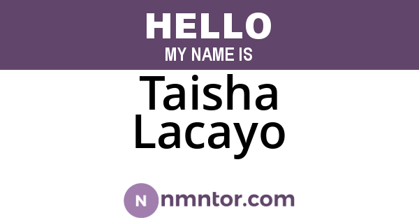 Taisha Lacayo