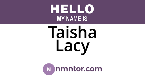 Taisha Lacy