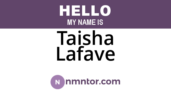 Taisha Lafave