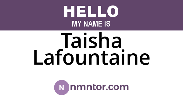 Taisha Lafountaine