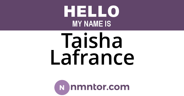 Taisha Lafrance