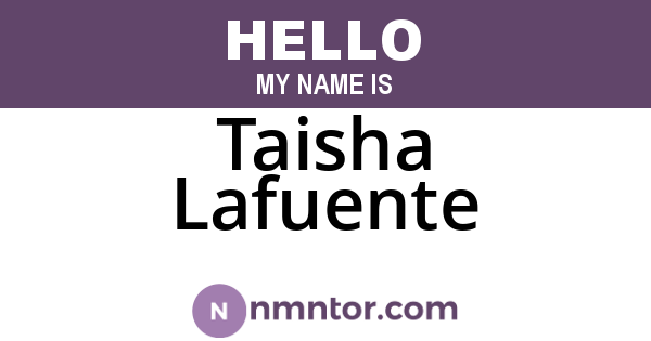 Taisha Lafuente