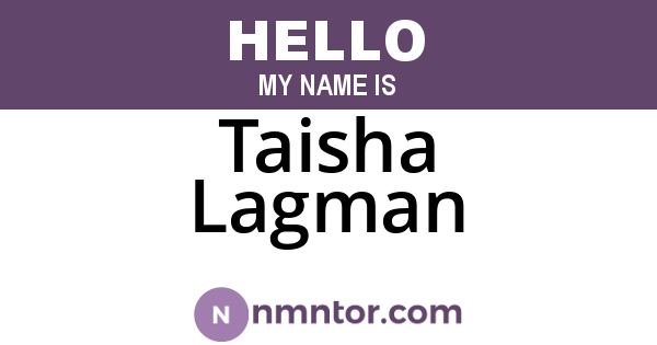 Taisha Lagman