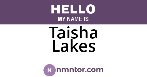 Taisha Lakes