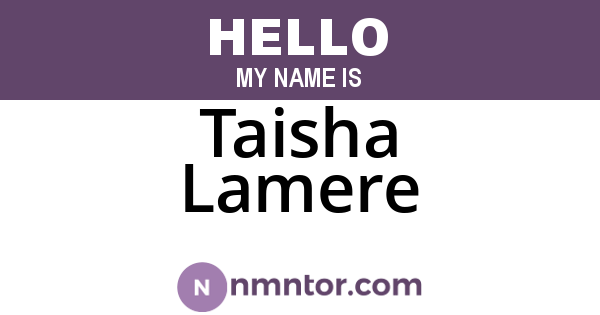 Taisha Lamere