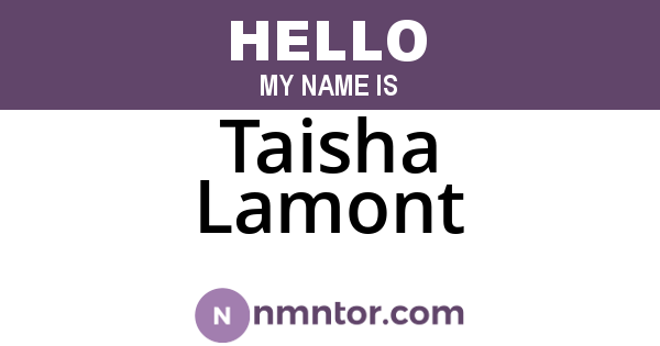 Taisha Lamont