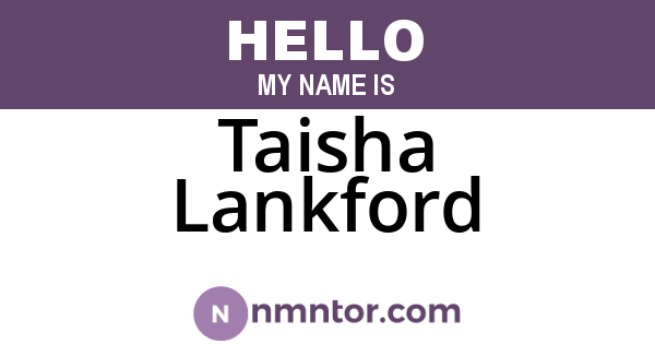 Taisha Lankford