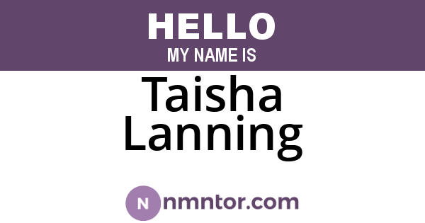 Taisha Lanning