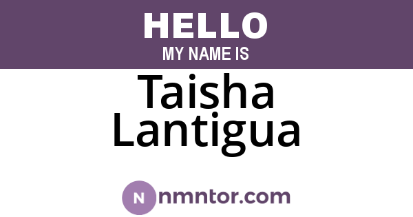 Taisha Lantigua