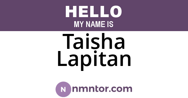 Taisha Lapitan