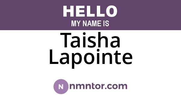 Taisha Lapointe