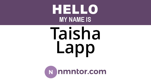 Taisha Lapp