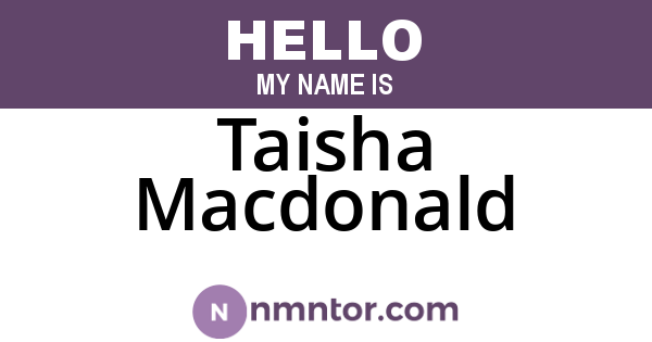 Taisha Macdonald