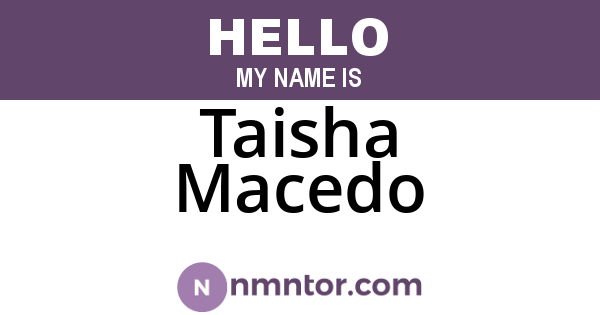 Taisha Macedo