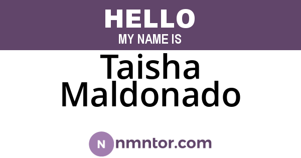 Taisha Maldonado