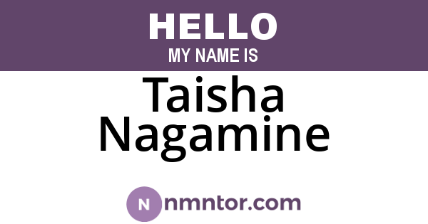 Taisha Nagamine
