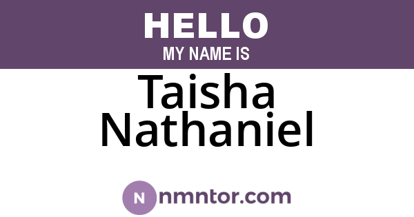 Taisha Nathaniel