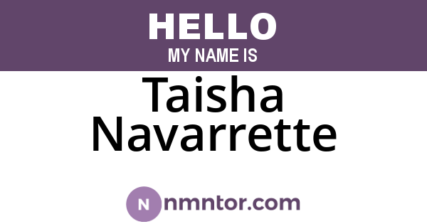 Taisha Navarrette