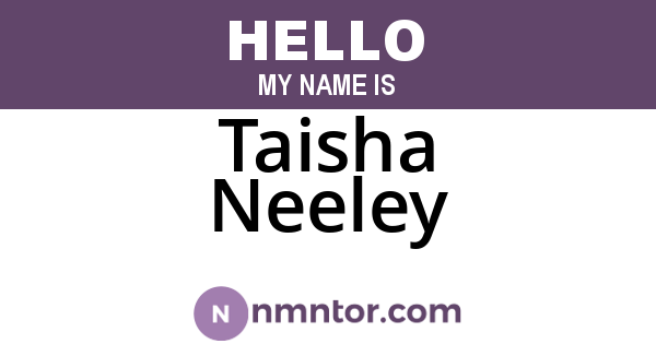 Taisha Neeley