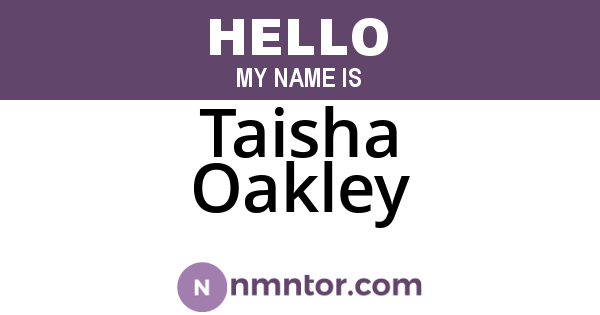 Taisha Oakley