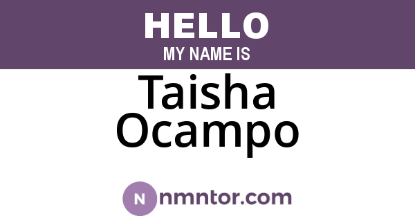 Taisha Ocampo