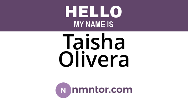 Taisha Olivera