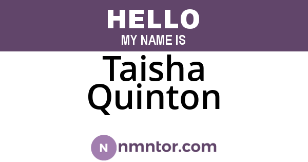 Taisha Quinton