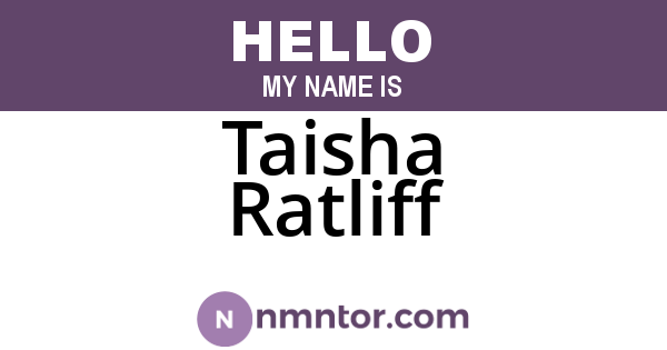 Taisha Ratliff