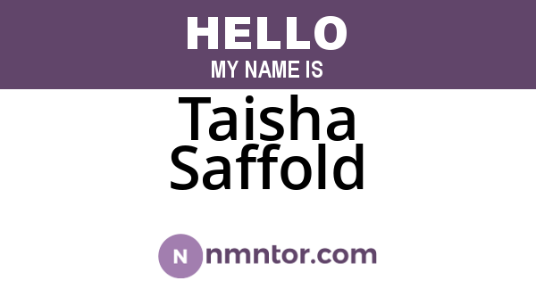 Taisha Saffold