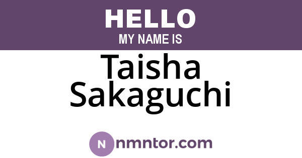 Taisha Sakaguchi